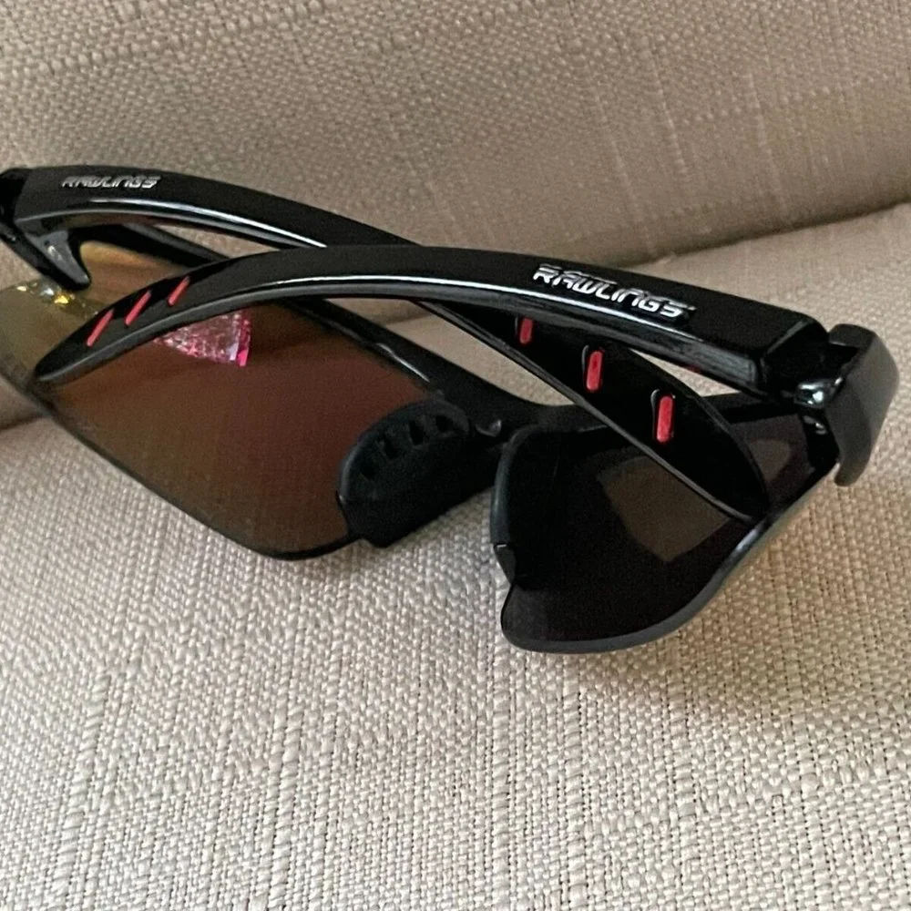 Rawlings Youth Boys Sunglasses Bladk Wrap Sport Eyewear Mirror Lenses